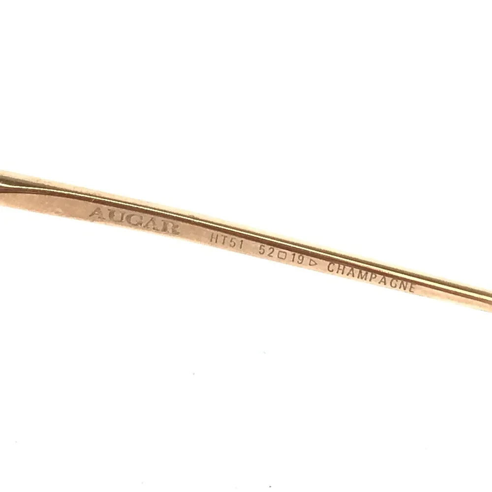 Augar Eyeglasses Frames HT51 CHAMPAGNE Brown Gold 22KT GP Gold Plated 52-19-140